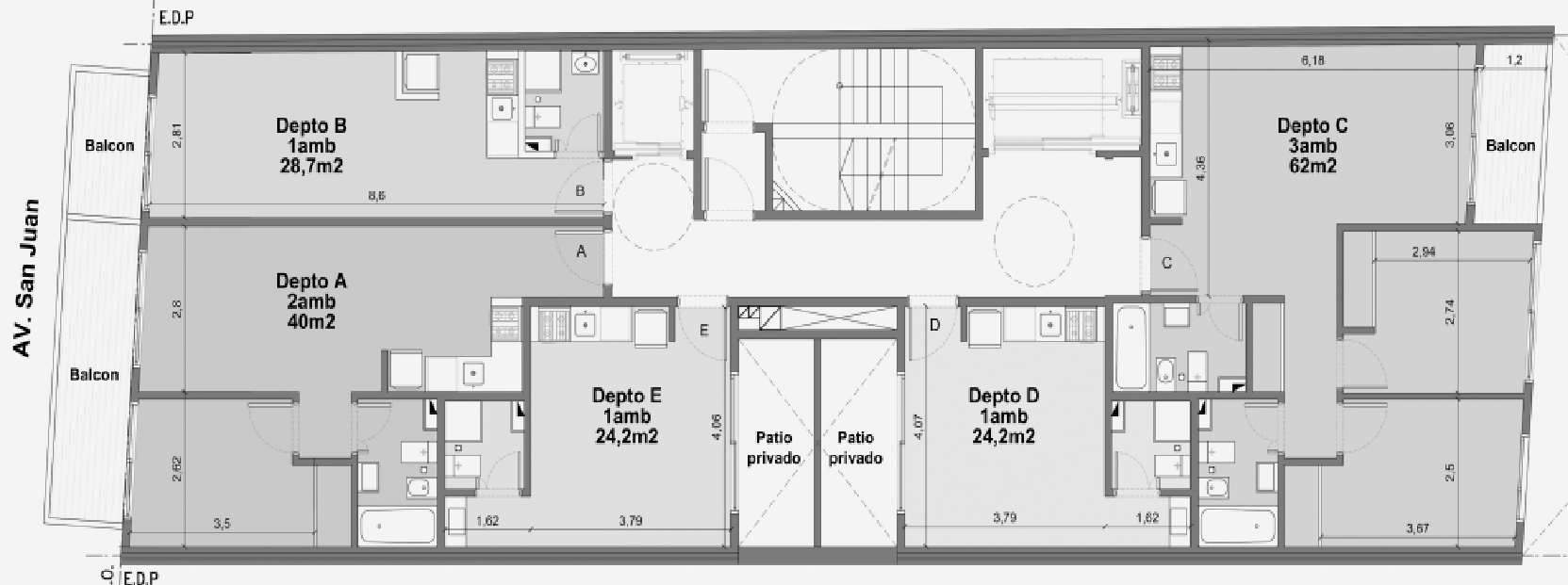 Plano pisos 3 a 12